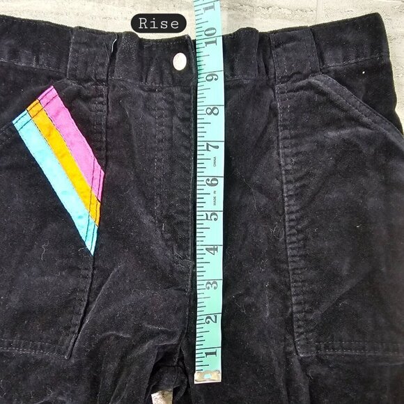 Girls Barbie Black Corduroy Cargo Wide Legged Jeans, Junior 160 - Picture 10 of 16